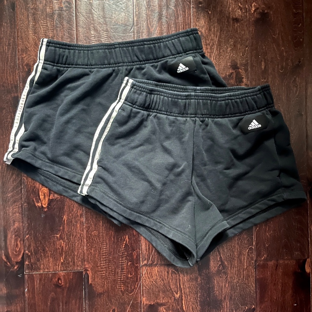 Adidas Sportswear Recycled Cotton Women's Shorts - Size Medium (2 pairs)